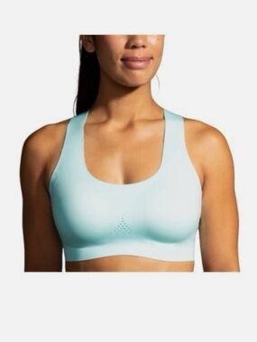 Brooks Dare Crossback Run 2.0 Sports Bra Ice Blue sz XS